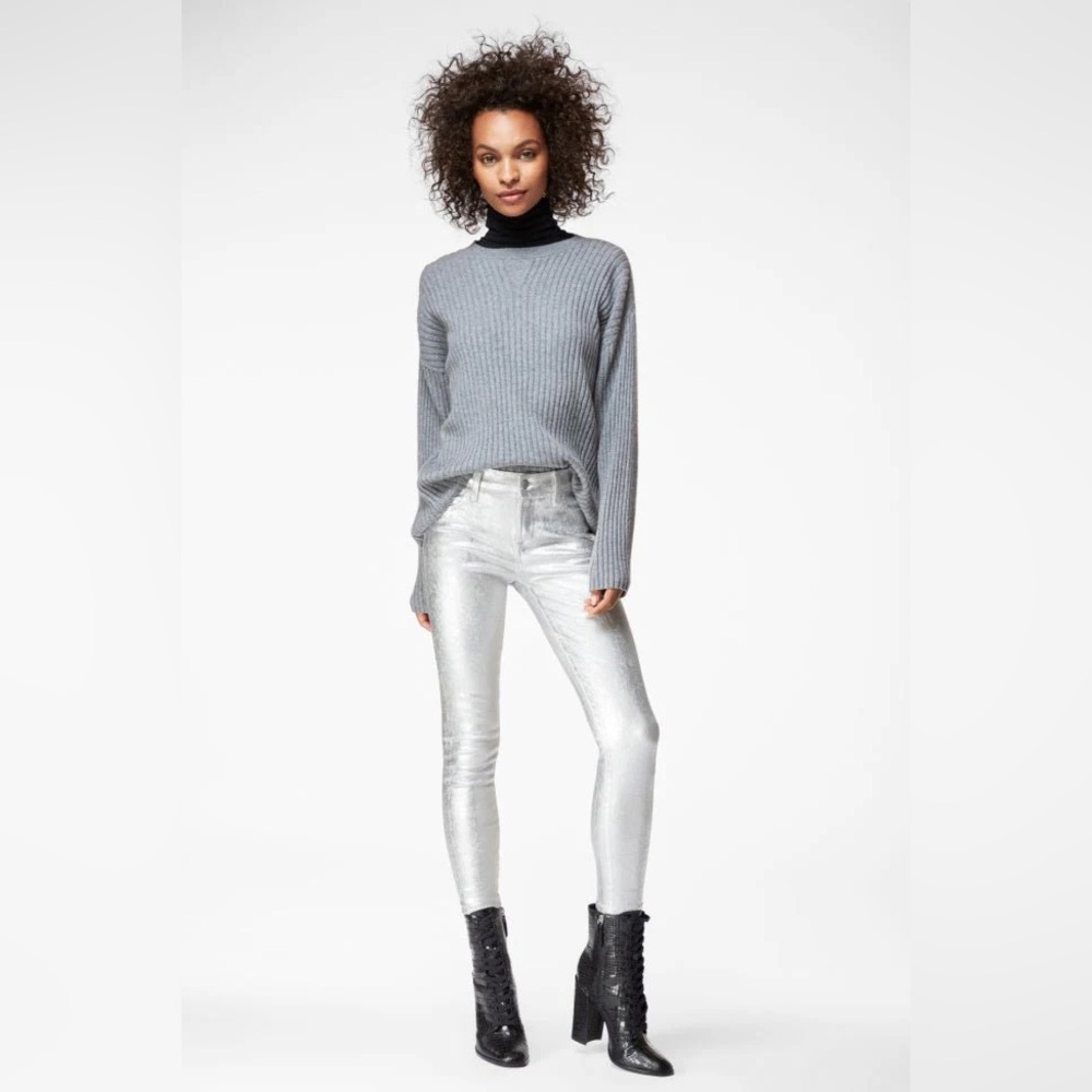 J Brand Silver Skinny Jeans
